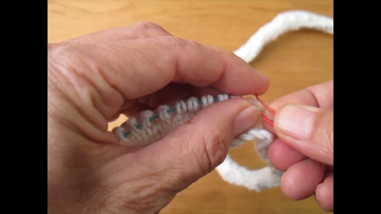 count stitches with k2tog / 左上2目一度を目印に目数を数える