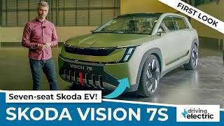New Skoda Vision 7S: First-look at electric seven-seat SUV – DrivingElectric