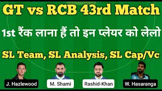 gt vs rcb fantasy team match preview depths analysis