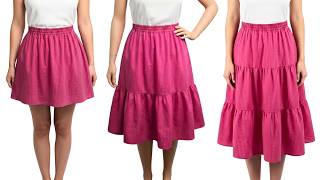 How to Sew the Layered Skirt of Your Dreams (Cutting + Stitching) | Add as many ruffles as you want