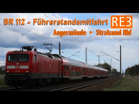 [BR112] Führerstandsmitfahrt Angermünde ► Stralsund Hbf