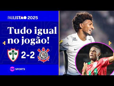 Gols e lances de Portuguesa x Corinthians