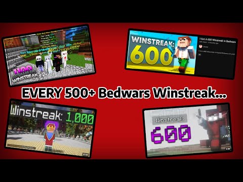EVERY 500+ Winstreak In Hypixel Bedwars...