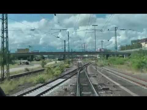 Führerstandsmitfahrt  BR 101  Stuttgart - Heidelberg (2) mit Splitscreen