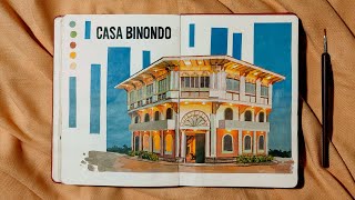 La Casas Filipinas De Acuzar: Casa Binondo | Architectural Rendering using Acrylic Paint