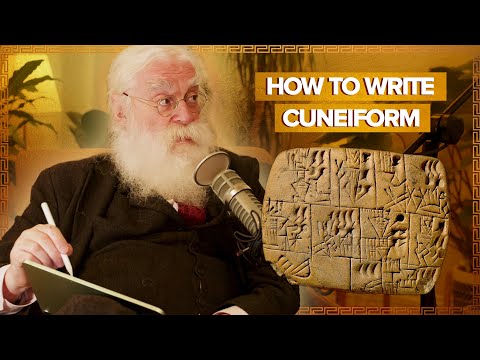 Irving Finkel Writes In Ancient Cuneiform