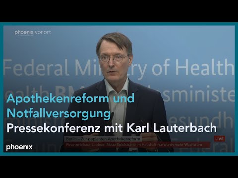 BPK: Bundesgesundheitsminister Karl Lauterbach zur Apothekenreform und Notfallversorgung
