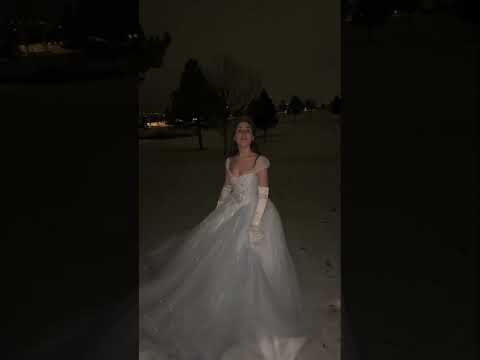 I filmed this in 20 degree weather😭Tiktok Ballgown trend: ceilings! #alexandralouise #ceilings