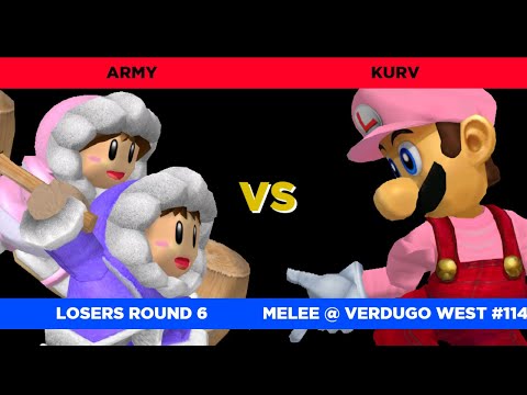 ARMY (Ice Climbers) vs. Kurv (Luigi) - Verdugo West #114 Losers Round 6 SSBM