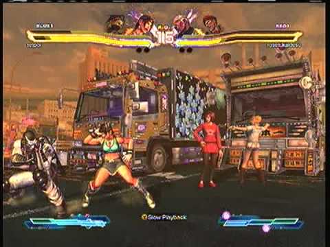 Street Fighter X Tekken:  tetpoi (Ibuki-Julia) vs.  rosetukaidesu (Raven-Rolento) SD