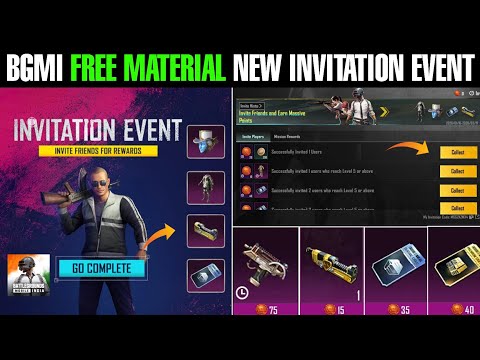 Bgmi Free Material New Invitation Event | Bgmi Free Material New Trick