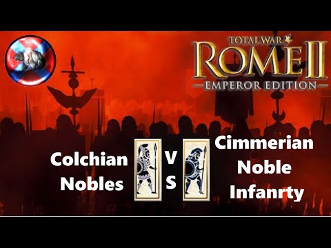 Total War Rome 2 Colchian Nobles VS Cimmerian Noble Infantry