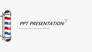 재밌는 컨셉의 ppt 만들기 - 미용실 회전간판 컨셉