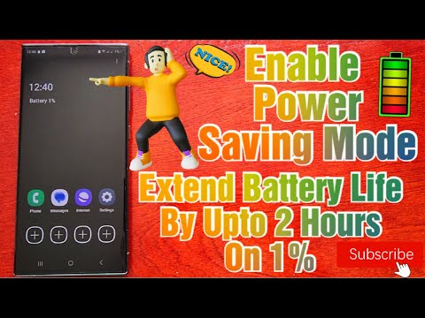 Samsung Galaxy S23 Ultra Turn On Battery Power Saving Mode|Extend Battery Life By Upto 2 Hours On 1%