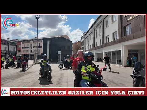 Motosikletliler gaziler için yola çıktı