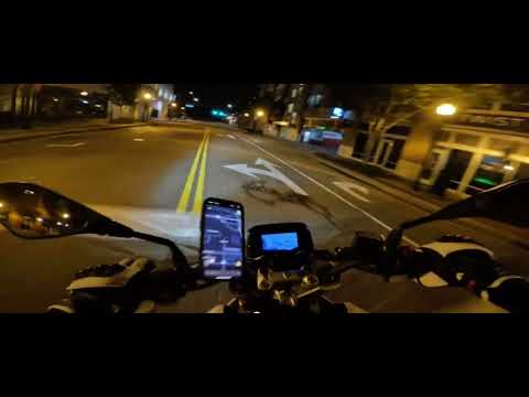 Riding BMW G310R at night GoPro Hero 10