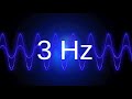 3 Hz clean pure sine wave BASS TEST TONE frequency