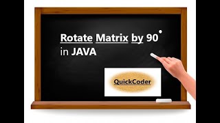 Rotate Matrix by 90 degrees in JAVA