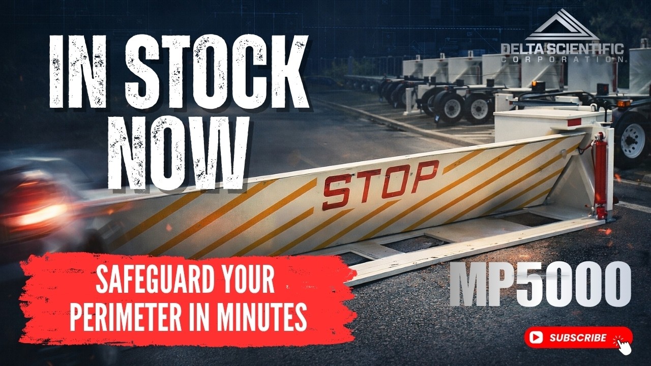 MP5000 Mobile Barricade In Stock NOW | Rapid Anti-Ram Vehicle Barrier Deployment (Delta Scientific)