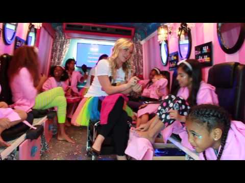 Sparkle Spa party bus Houston Rockstars: Mobile Spa Parties