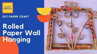 5 min craft | Rolled news paper wall deco | DIY paper craft