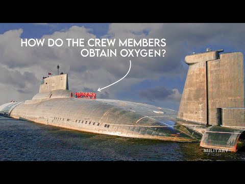 How does the submarine produce oxygen