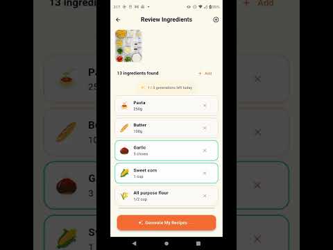 FridgeMuse: Generate AI Recipe