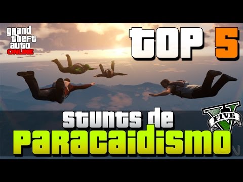GTA V - TOP 5 Las mejores acrobacias de Paracaidismo!! | Especial SkyDivings