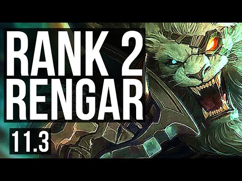 RENGAR vs LUCIAN (TOP) | Rank 2 Rengar, 8 solo kills, 65% winrate, Legendary | KR Challenger | v11.3