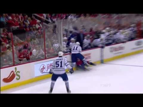 Jay McClement's Hit on Nicklas Backstrom - Leafs vs Caps - Apr 16th 2013 (HD)