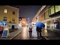 Rainy Night Walk In Uppsala Sweden 4K