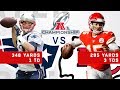 Tom Brady vs. Patrick Mahomes Highlights in the AFC Championship Game
