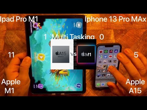 Apple M1 vs A15 Speedtest ( IPhone 13 Pro Max vs iPad Pro M1)