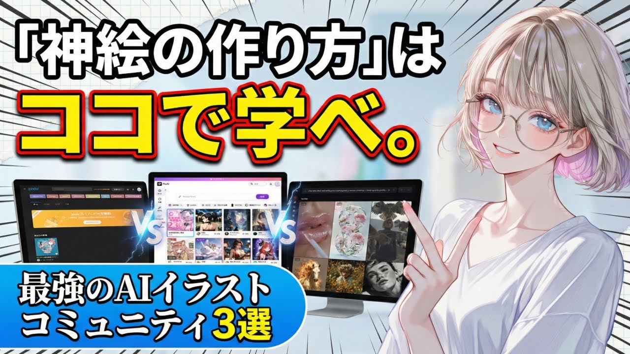 【2026年最新】一人で作って満足してない?『見る・学ぶ・繋がる』が全部できる、AIイラストコミュニティ徹底比較!