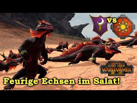 Feurige Echsen! - Echsenmenschen vs Dunkelelfen - Total War: Warhammer 2 deutsch