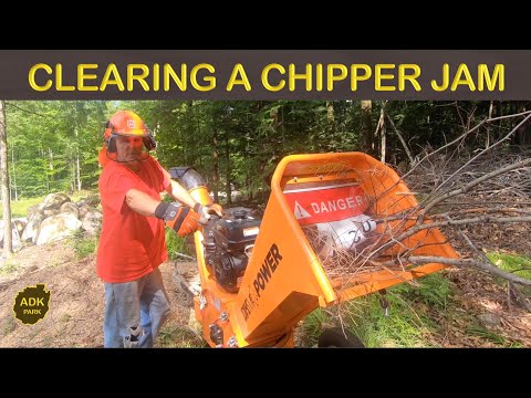 CLEARING A JAM IN THE DK2 WOOD CHIPPER