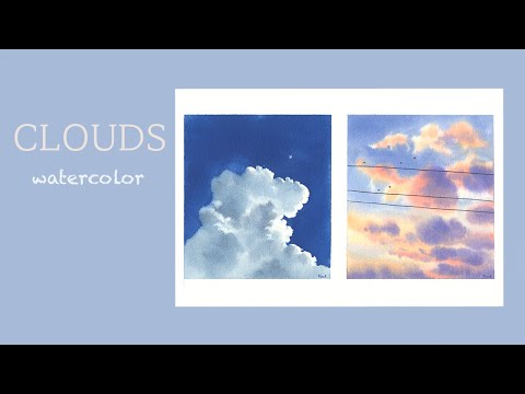 How to paint Clouds | Watercolor Painting Tutorial