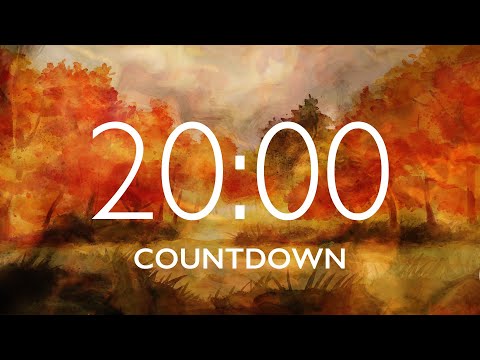 20 Minute Fall Leaves Timer with Relaxing Music and Alarm 🎵⏰