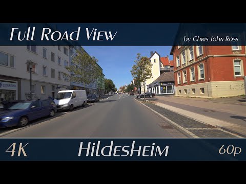 Hildesheim, Germany: Hannoversche Straße, Steuerwalder Straße - 4K (2160p/60p) Ultra HD