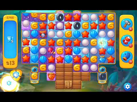 Fishdom level 5746 and the quest for double lightening continues!!!!!!!