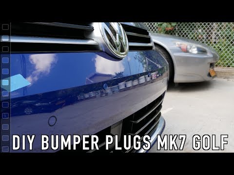 Custom Bumper Plugs painted Rising Blue for my MK7 Golf R