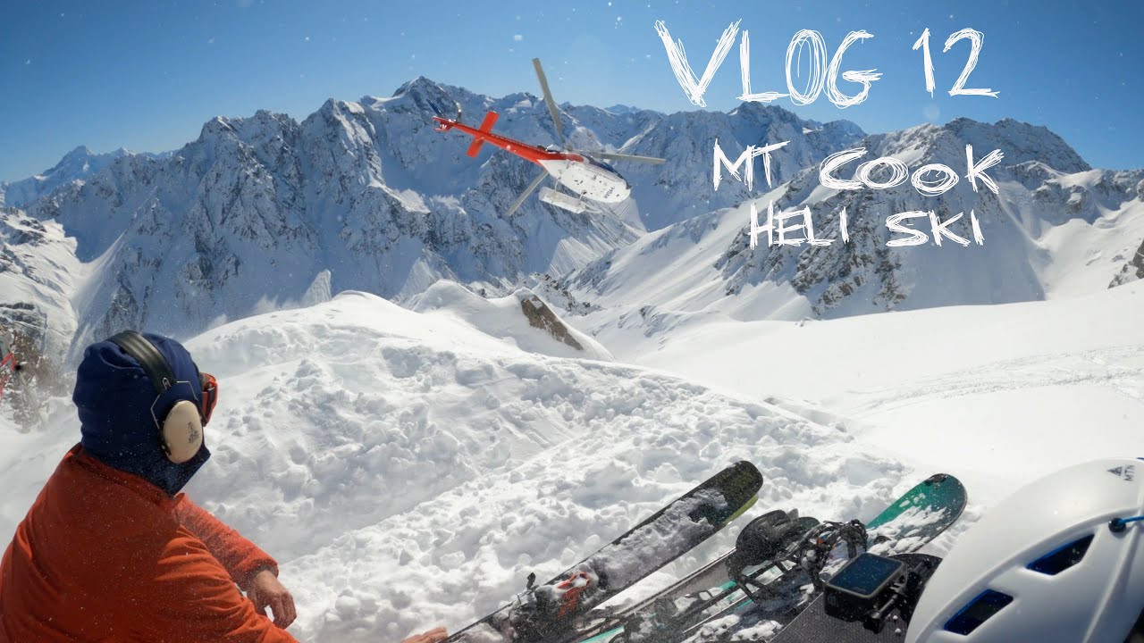 An adventurer experiences Heli-skiing in Mount Cook Area.