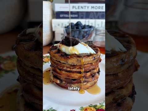 Healthy high-protein blueberry waffles