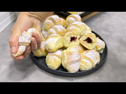 KIFLICE SA DZEMOM najmekse kiflice koje cete ikada napraviti i jos sa domacim dzemom od sljiva