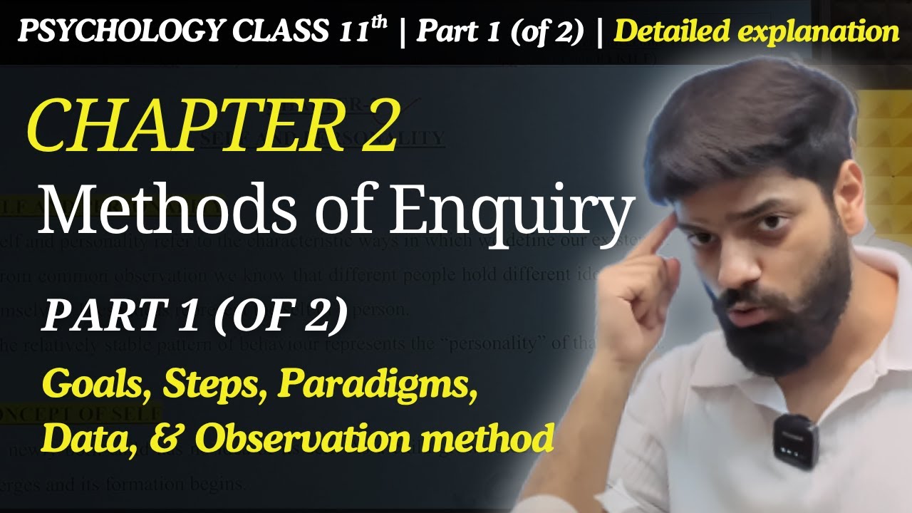 Chapter 2 Methods of Enquiry in Psychology | Class 11 | Part 1 (of 2) |  NCERT / CBSE | Psych Shots