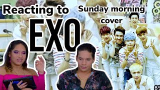 Download lagu EXO 첸,디오,려욱 Sunday Morning Live (Maroon 5 곡) REACTION!!! mp3