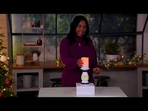 Lightscapes Cutwork Pedestal with Lightscapes Candle on QVC