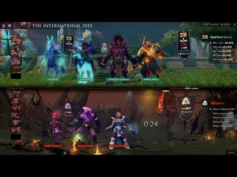 TI9 Lower Bracket R1 (Bo1) Alliance VS Royal Never Give Up Game 1