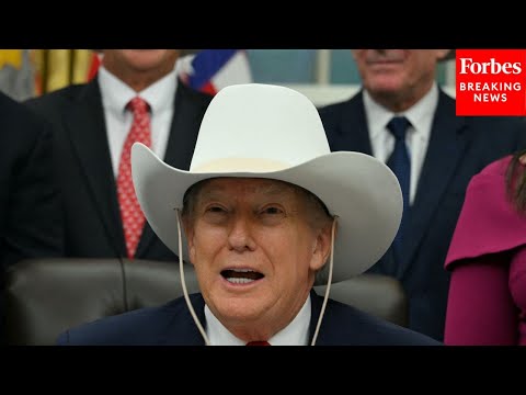 Video | Miracle On Ice Team Gifts Trump Gifted A Cowboy Hat—Then He Cracks A Joke That Brings Down The House