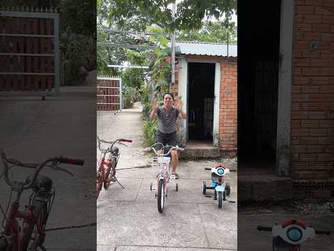 Xe đạp nhỏ - xe đạp to #shorts #funny